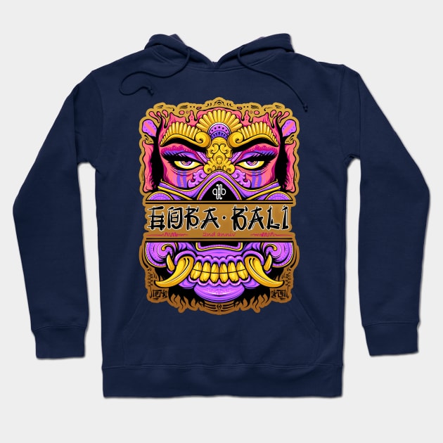 Balinese Mask Girl Goba Bali Hoodie by yudabento